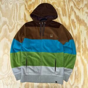 Vintage y2k es skateboards fleece zip up 2000s skate hoodie